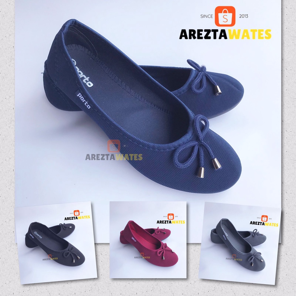 Sepatu slip on kain wanita porto lady BA 202L