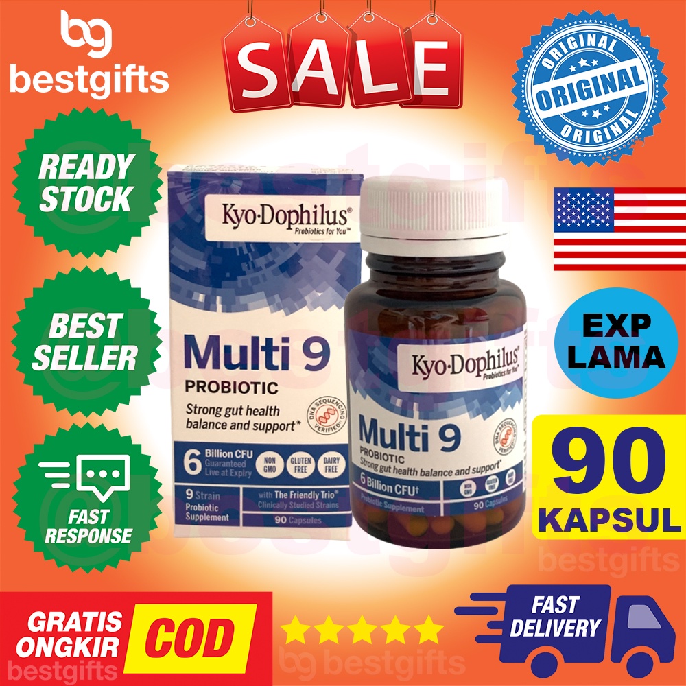 KYO-DOPHILUS KYO DOPHILUS KYOLIC MULTI 9 PROBIOTIC PENCERNAAN GAS KEMBUNG KEKEBALAN TUBUH 90 KAPSUL