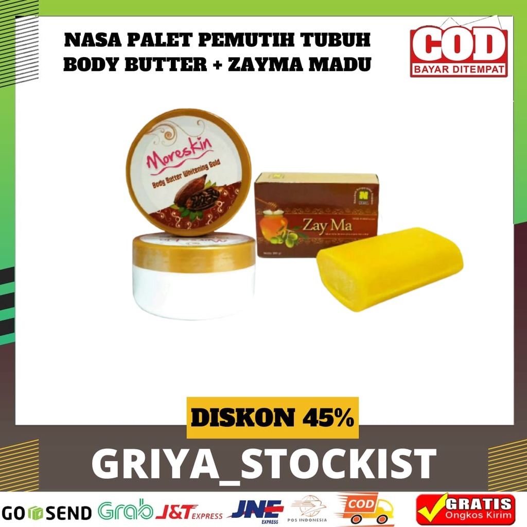 

( COD ) PAKET PEMUTIH TUBUH ALAMI - BODY BUTTER WHITENING & ZAYMA ZAYTUN SOAP