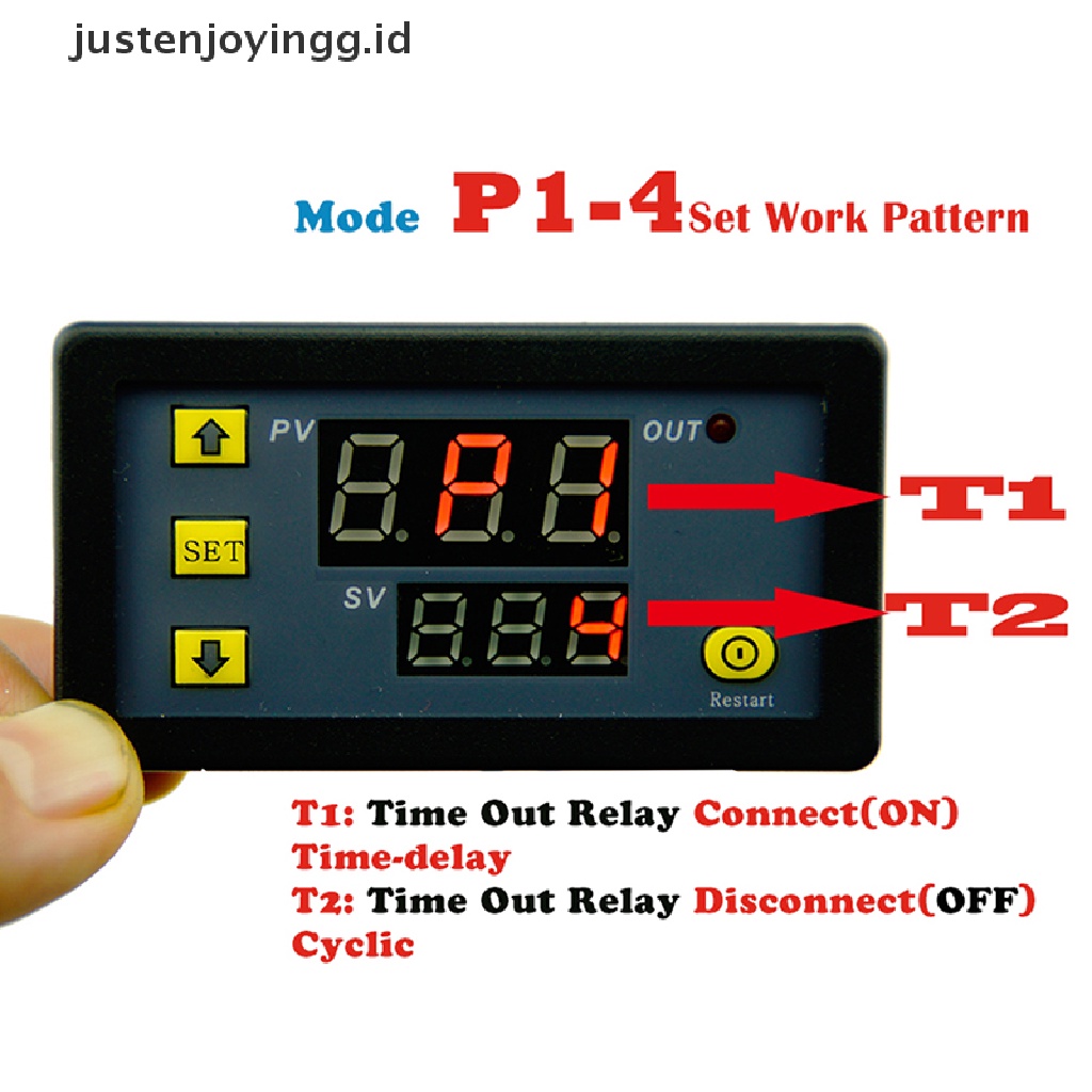 Modul Timer Delay Relay Digital 0-999h 12V 20A DC Untuk Sepeda