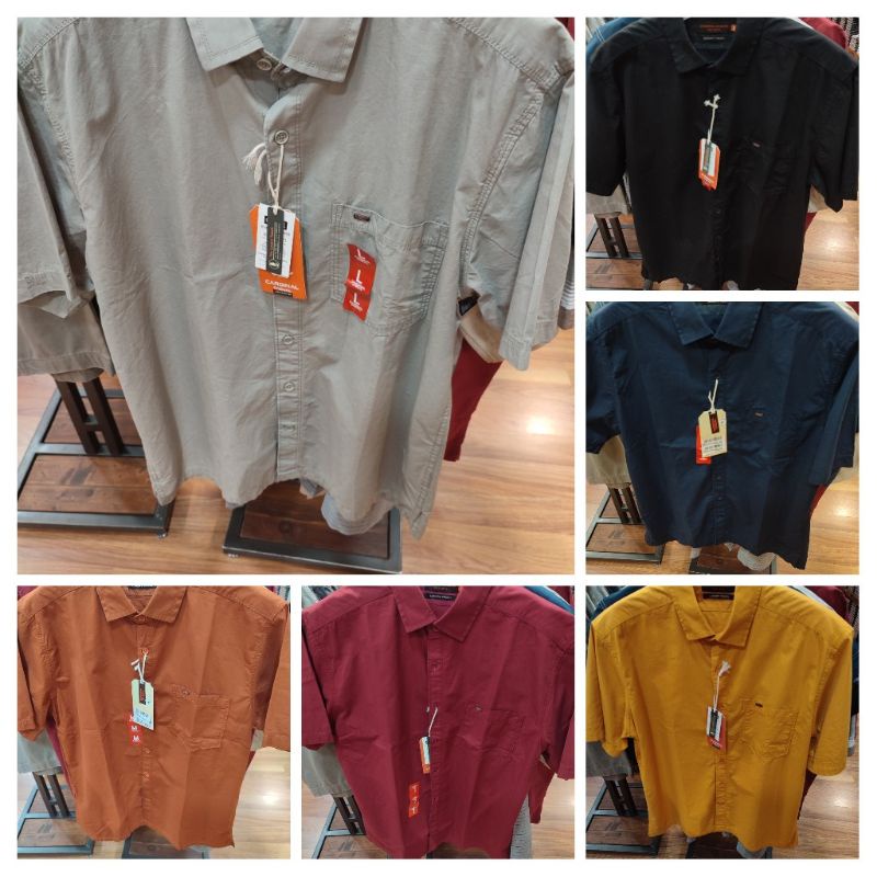 CARDINAL CASUAL KEMEJA POLOS LENGAN PENDEK ORI