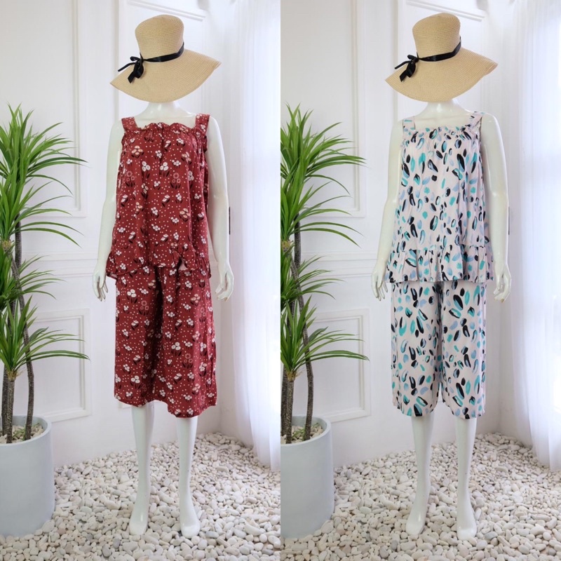 Tank Top Sexy Set Piyama Wanita Rayon Premium | Baju Tidur Haram Baju Dinas Istri
