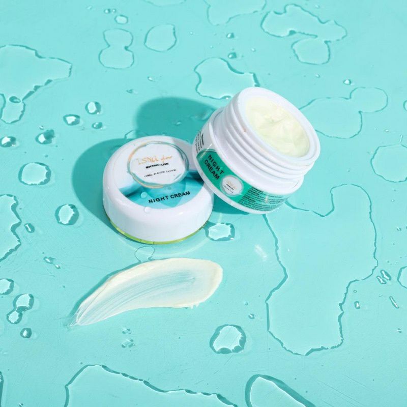 Isna Glow Skincare Night Cream Perawatan Wajah Alami BPOM Halal IsnaGlow IsnaGlowSkincare IsnaSkinca