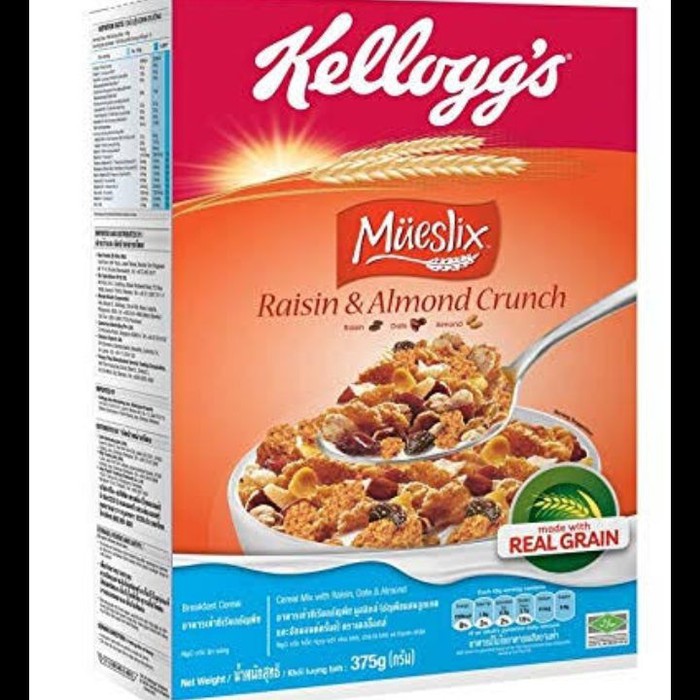

kelloggs mueslix raisin almond crunch 375 gr