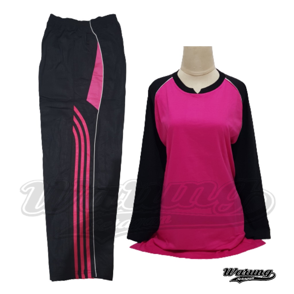 Baju Olahraga Wanita Muslimah Setelan Kaos Senam Running
