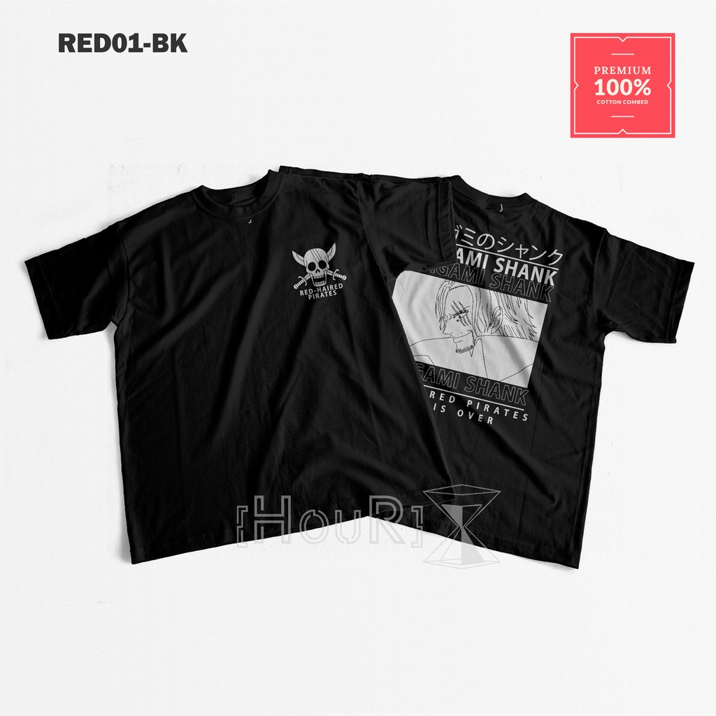 Tshirt Anime One Piece Akagami Shanks One Piece Red