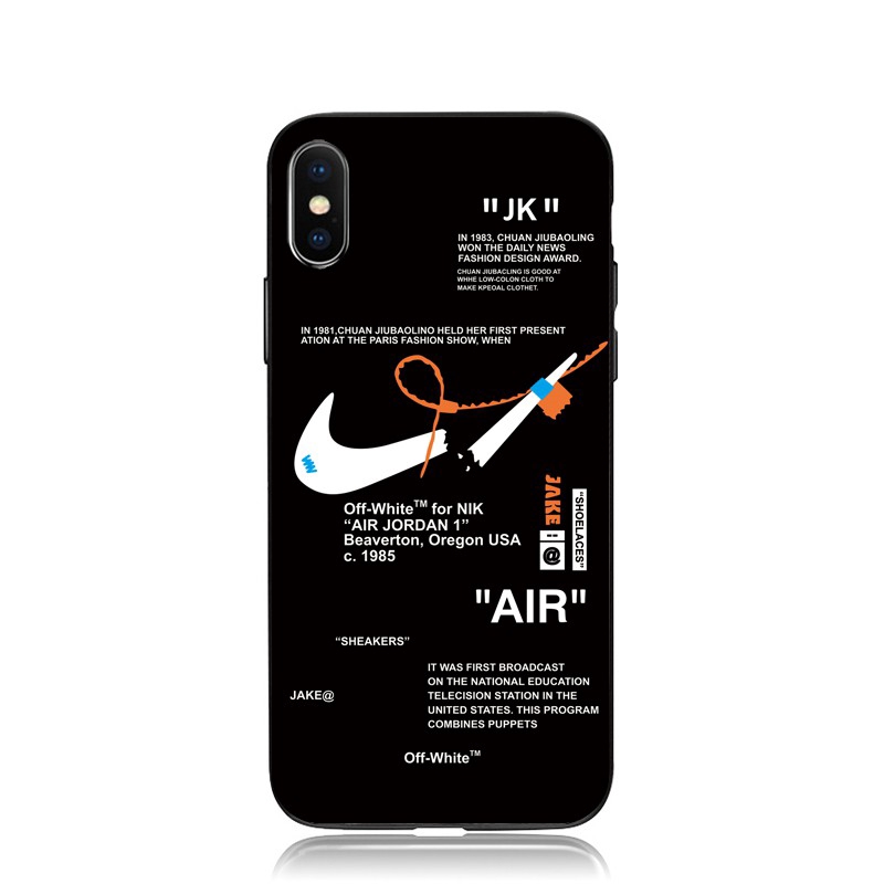 Soft Case Warna Hitam Desain Aj Nike Untuk Iphone 6 6s 7 8 Plus X Xr Xs