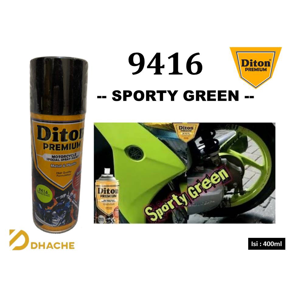 Cat Pilox Diton Premium Sporty Green 9416 400cc Hijau sepeda motor mobil helm pilok pylox pylok