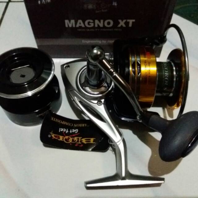 Reel BLOOD MAGNO XT 1000 2000 3000 4000 6000 (12BB) &amp; Power Handle