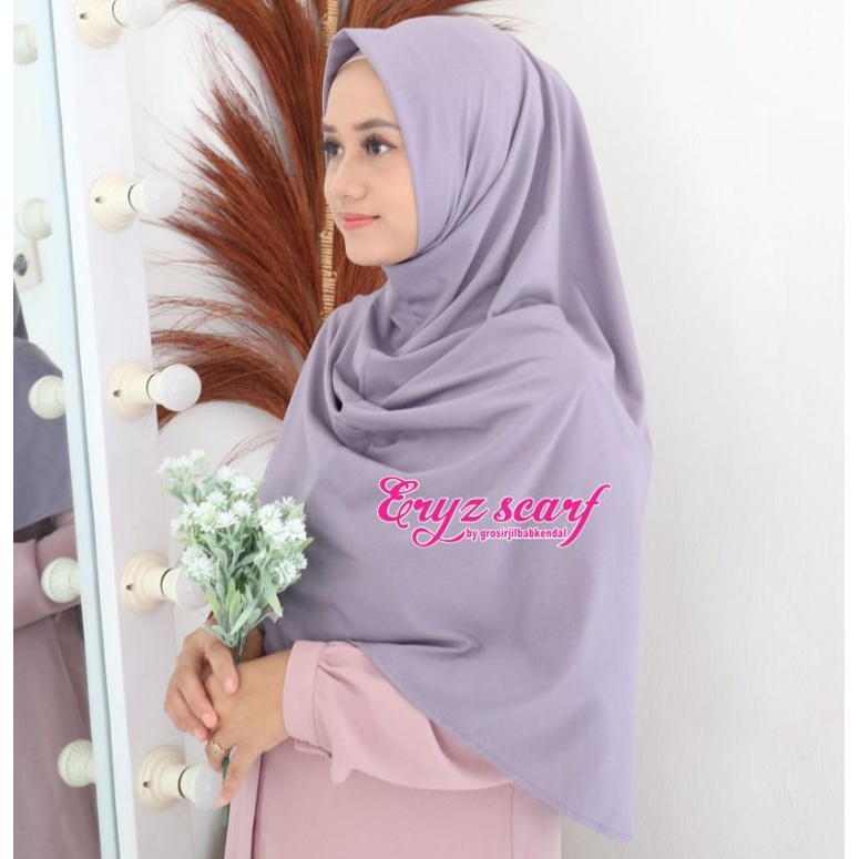Bergo Shalwa Hijab Citra Kirana Jilbab Sport Instan Jersey Murah Kerudung Harian by Eryzscarf-Soft lilac