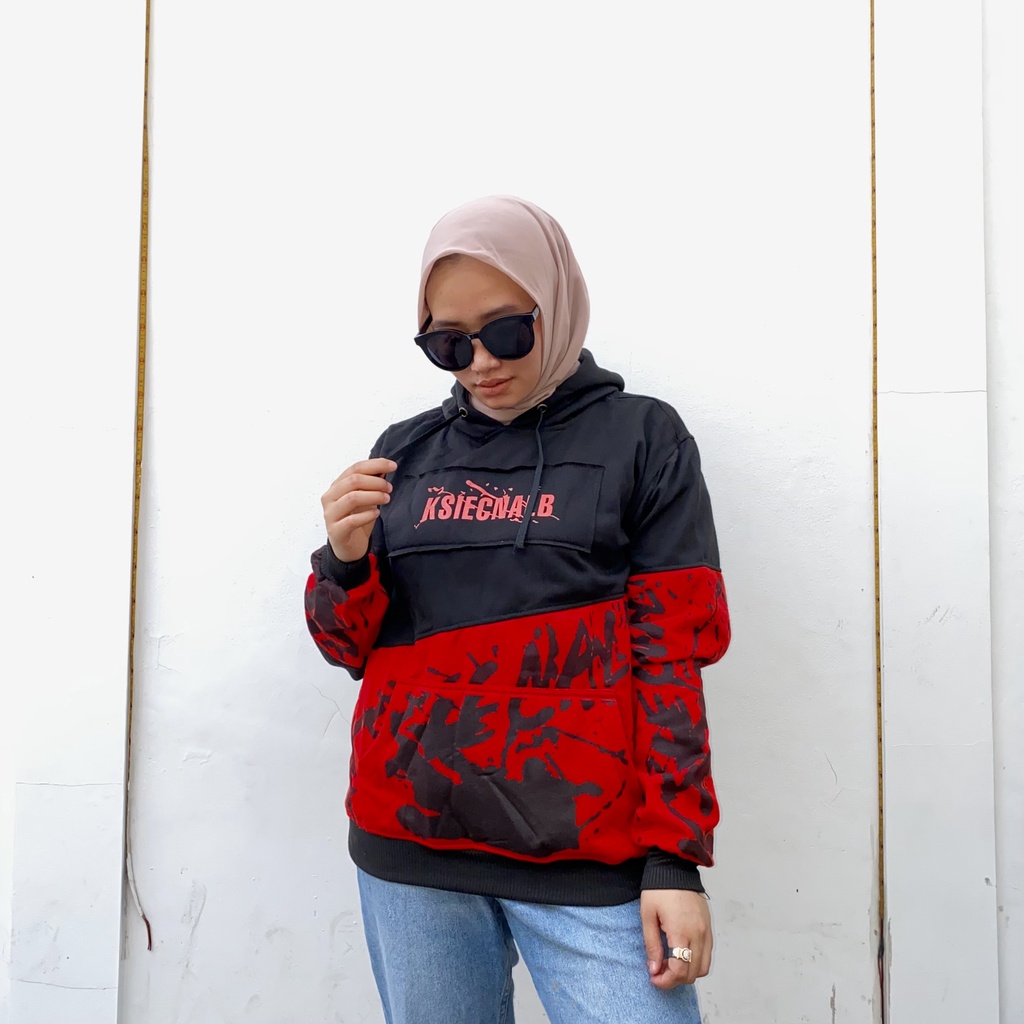 KSIECNABLE HOODIE HITAM-MERAH || HOODIE KEREN || HOODIE KOMBINASI #KSI