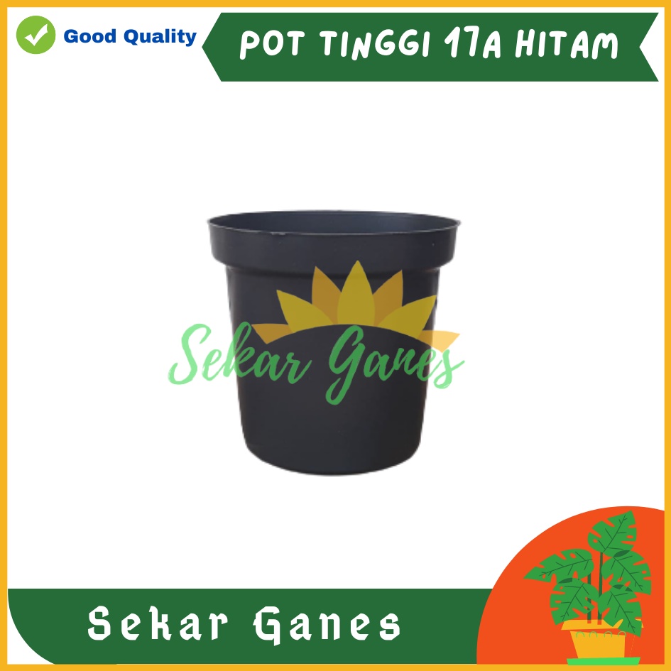 Sekarganes Pot Tinggi 17A Hitam Mirip Pot Usa Eiffel Effiel 20 25 Pot Tinggi Tirus 10 15 18 20 30 35 40 50 Cm Plastik Besar Hitam Putih Murah