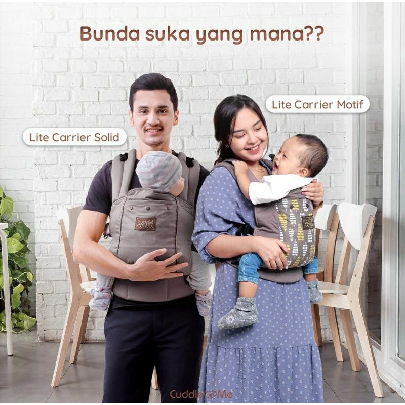 CUDDLEME Lite Carrier Baby Carrier Gendongan Bayi CUDDLE ME Gendongan Ransel Gendongan Depan Belakang