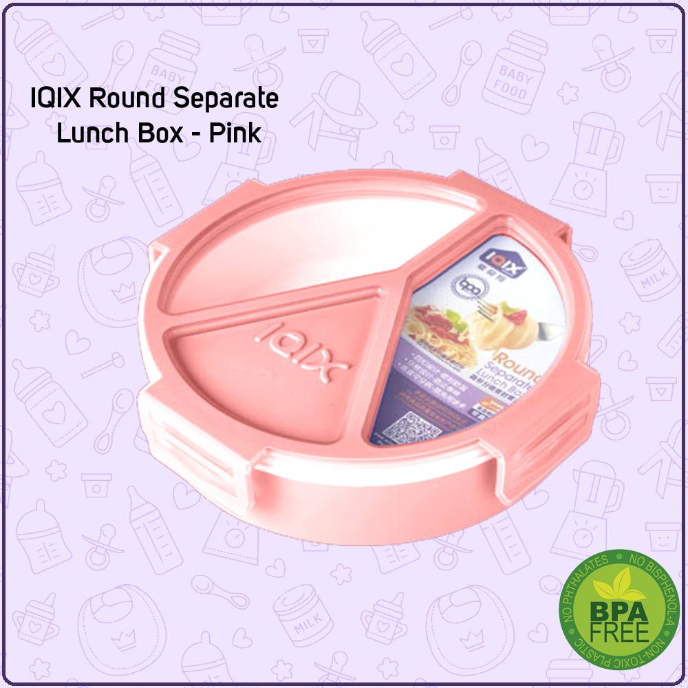 IQIX Round Separate Lunch Box - Pink