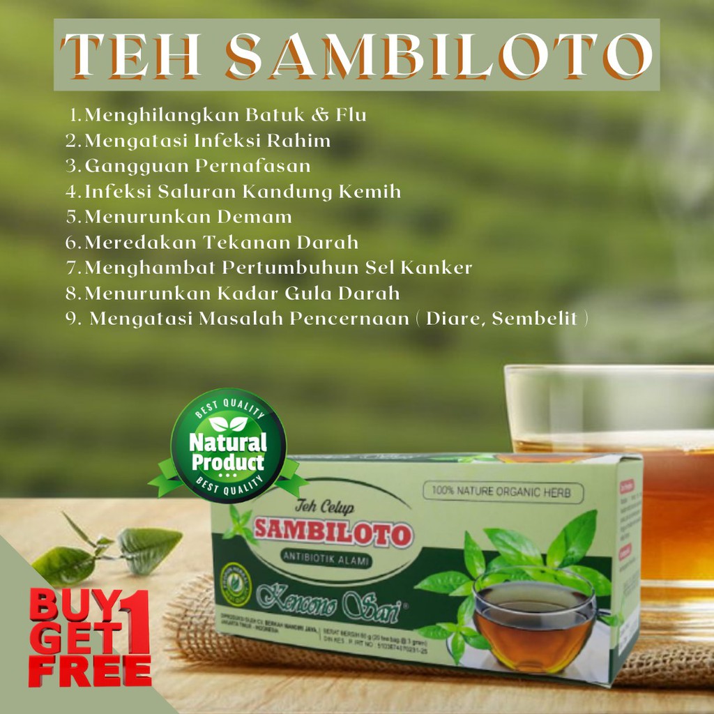 

TEH NATURE SAMBILOTO / HERBAL SAMBILOTO / SAMBILOTO / TEH HERBAL / TEH SAMBILOTO / HERBAL