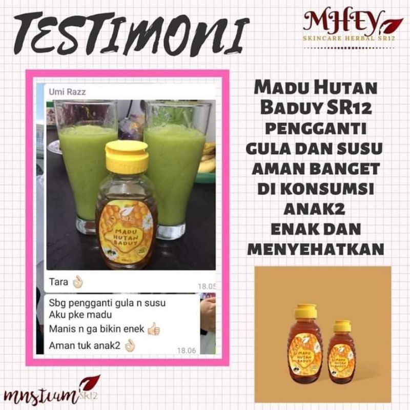 

MADU HUTAN BADUY 300GRAM SR12 / MADU PREMIUM / MADU MURNI ASLI 100% / DI HASILKAN OLEH LEBAH HIDUP