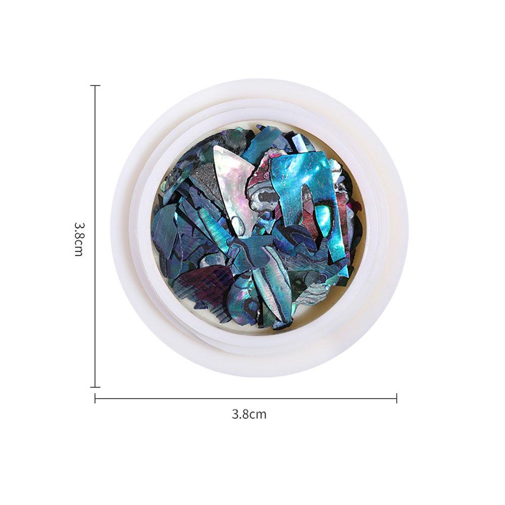 AUGUSTINA Agustina Nail Art Abalone Slice Wanita Gadis Jepang Warna-Warni Alami DIY Manicure Aksesoris Perhiasan Kuku 3D Dekorasi Nail Art