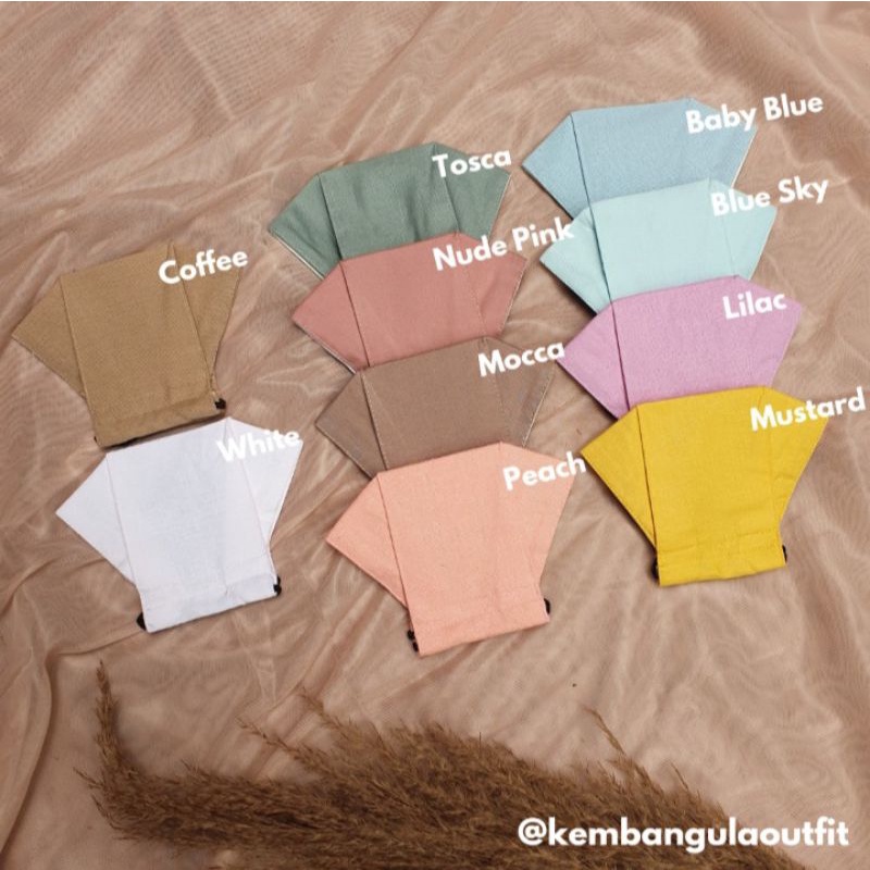 Masker Kain Tebal - 3 Lapis - Masker Dewasa untuk Hijab dan cocok untuk wajah besar (Hijab/Headloop 