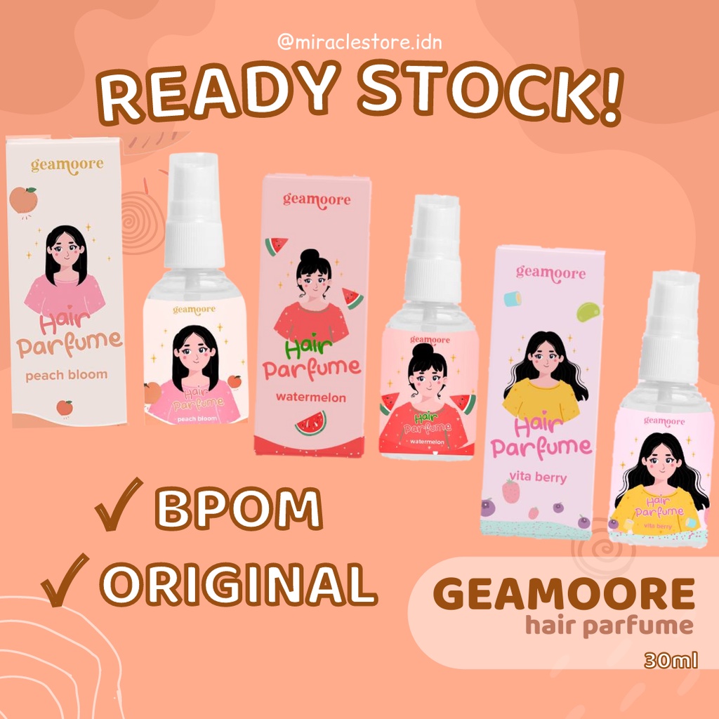 GEAMOORE HAIR PARFUME HAIR MIST GEAMOORE PARFUM RAMBUT GEAMOORE 30ML BPOM HAIR TONIC GEAMOORE PEWANGI RAMBUT SEMPROTAN RAMBUT GEAMOORE NUTRISI VITAMIN RAMBUT MURAH PELEMBUT RAMBUT