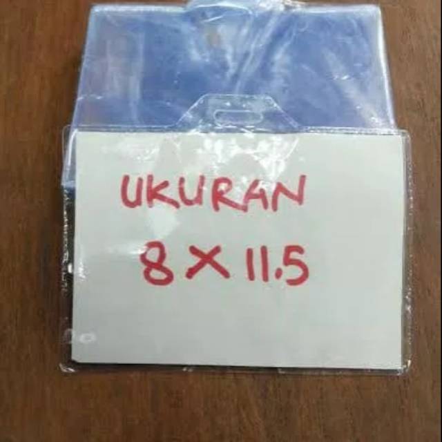 

Plastik name tag plastik id card tanda peserta 8x11.5 landscape