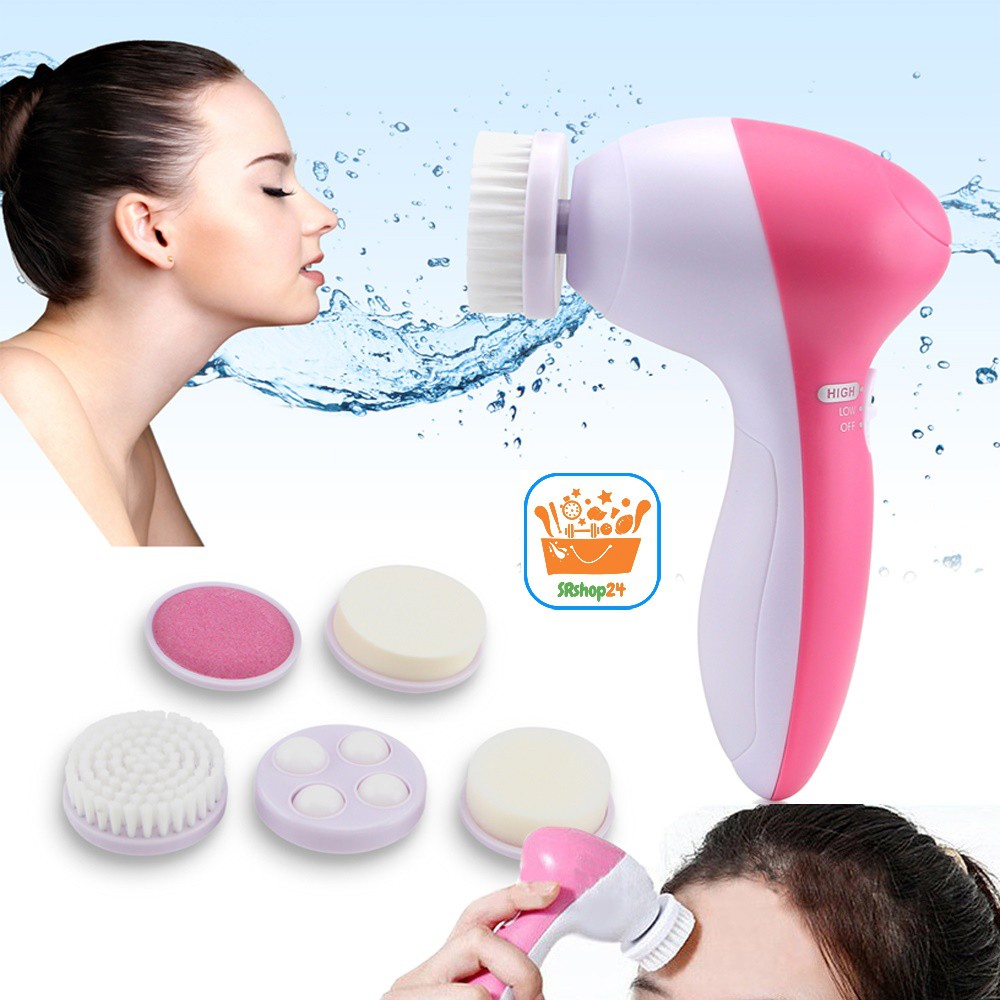 SRS (COD YES) Beauty Care Massager Face Alat Facial Wajah Alat Pijat Wajah 5 in 1 Alat Pembersih Waj