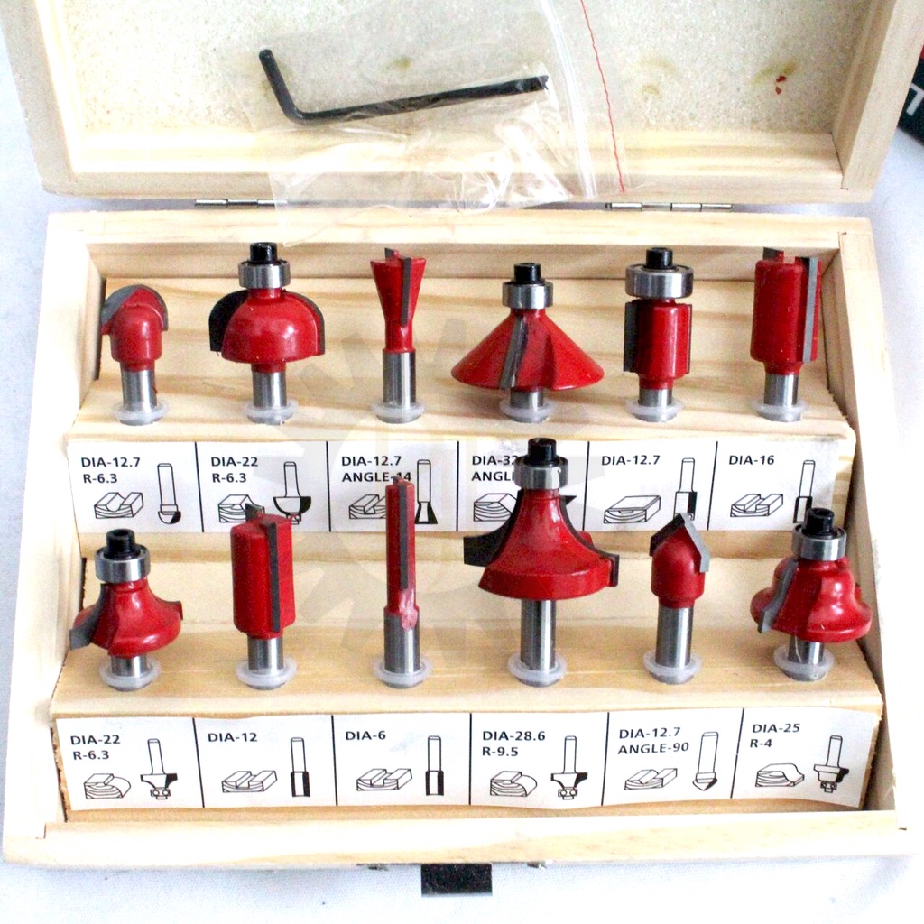 MAILTANK SH121 Mata Profil Kayu / Router Bit Set 12pcs