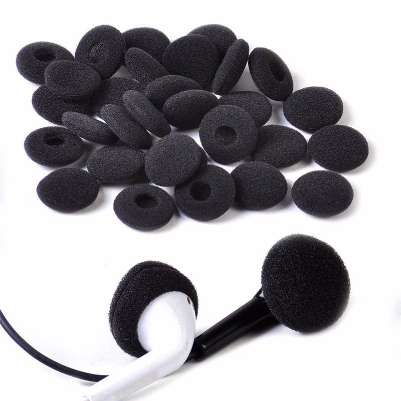 12pcs BUSA HEADSET 1.8cm EARBUD EARPHONES EARPAD SPONGE FOAM COVER - 6 pasang