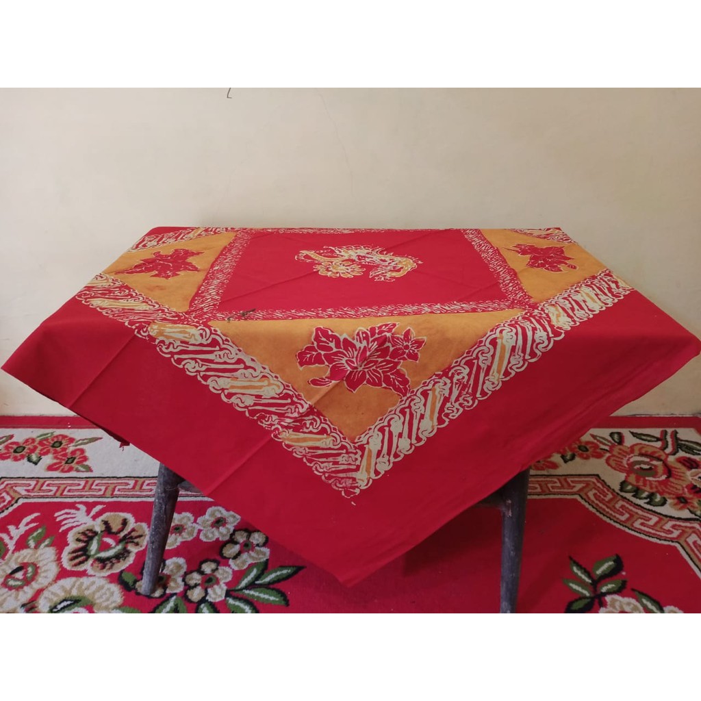 TAPLAK MEJA TAMU CANTIK || BATIK CAP || TERMURAH ||