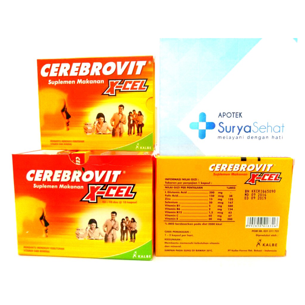 CEREBROVIT X-CEL isi 10 kapsul untuk Nutrisi Otak Remaja Excellent