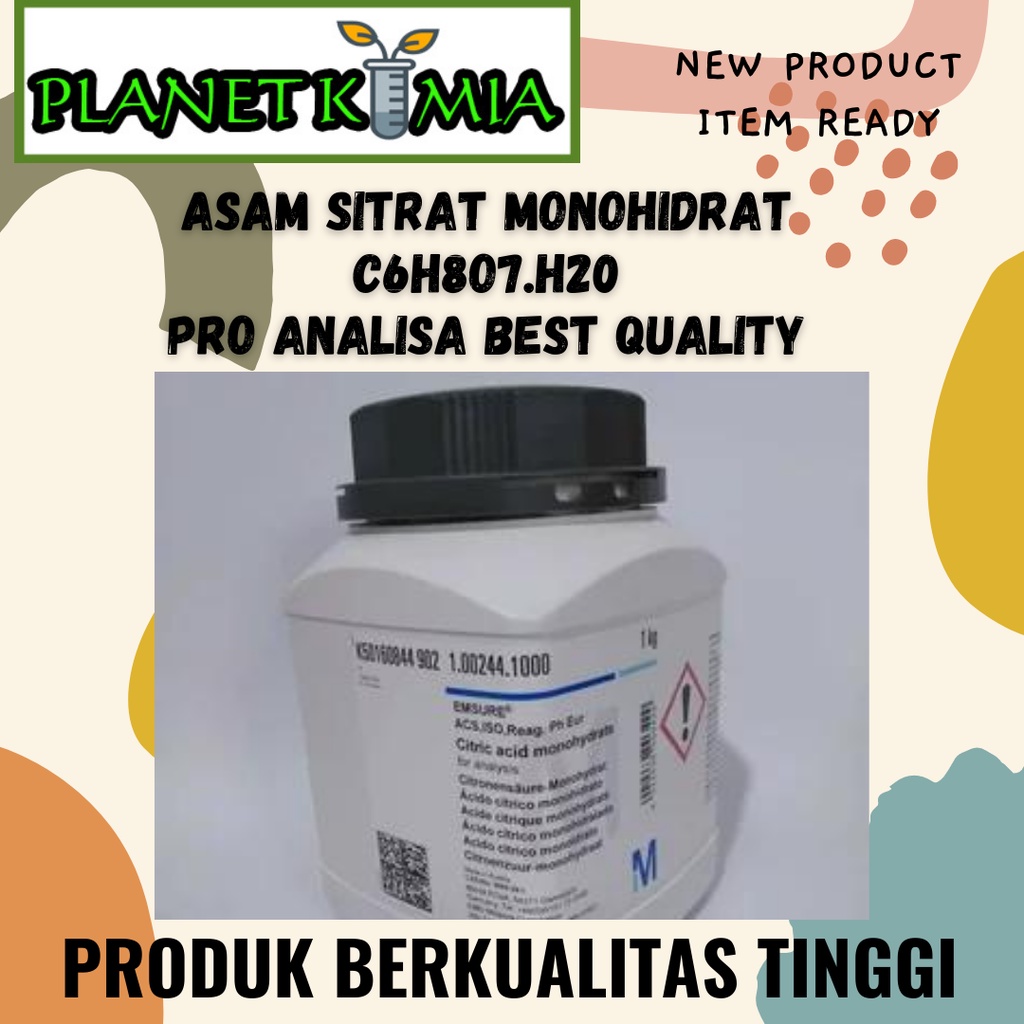 Citric Acid Monohydrate / Asam Sitrat Monohidrat Pro Analisa Merck 50 dan 100 Gram