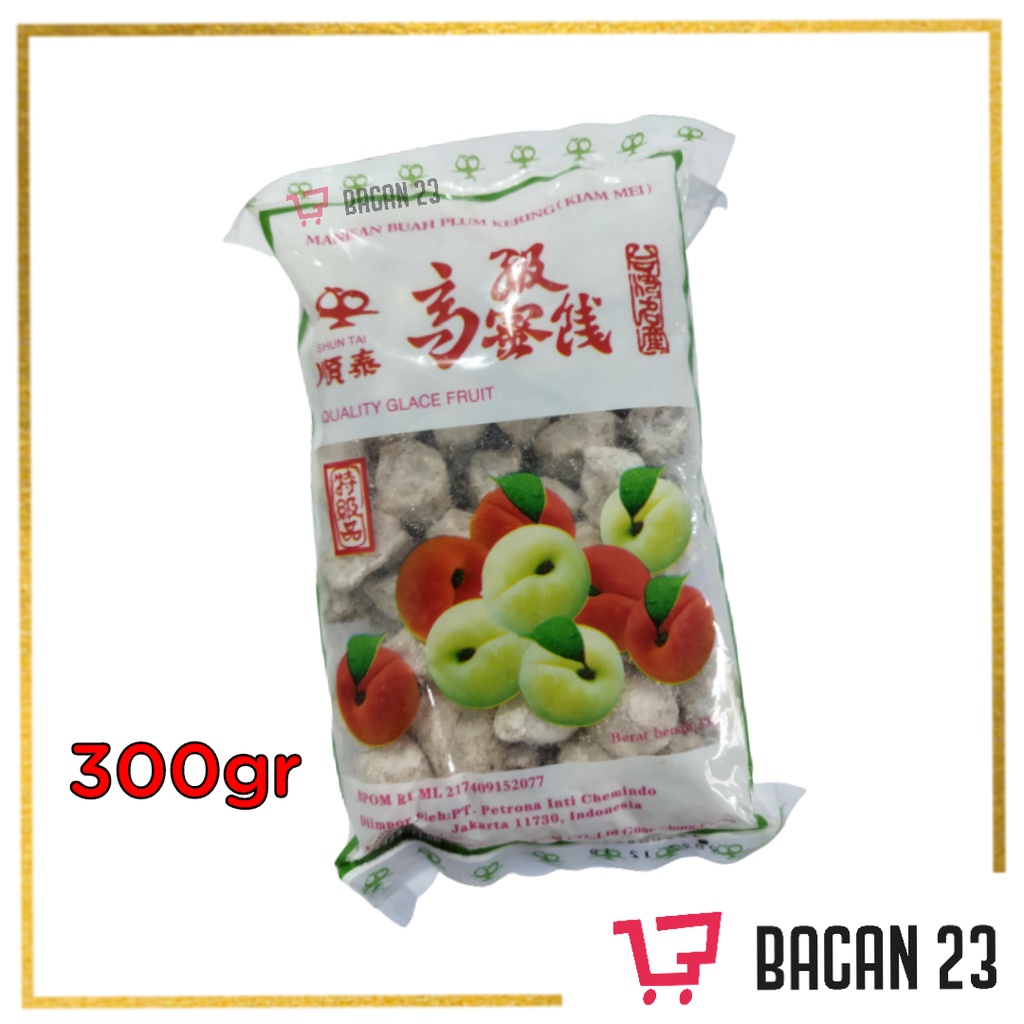 Manisan Buah Plum Kering Shun Tai ( 300 gr ) / Asinan Kiamboy / Preserved Kiam Mei / Bacan 23 - Bacan23