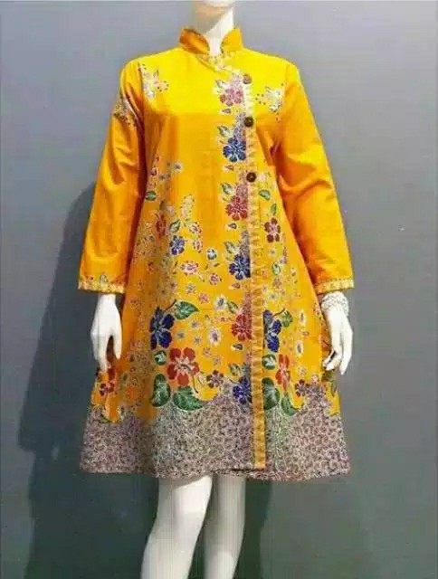 Tunik Batik Luna Kerah  S M L Xl Xxl Jumbo