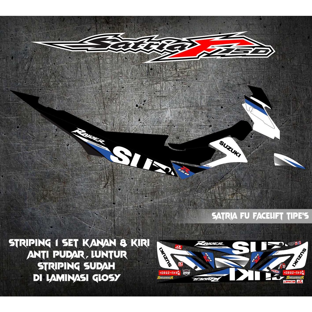 STRIPING STICKER SATRIA FU FACELIFT TIPE S KEREN