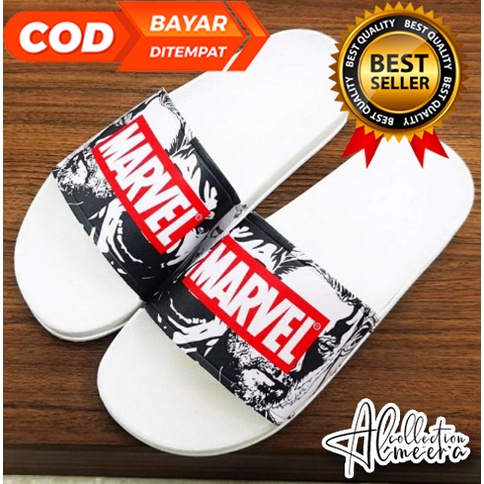 ALMEERACOLLECTION_ [PROMO 3.3] Sandal Slop On Sandal Slide Kokop Pria Terbaru Motif MARVEL