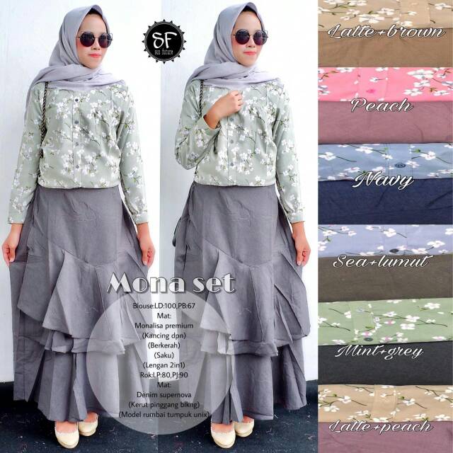MONA SET ( SETELAN CELANA ROK )