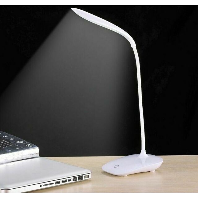 Lampu LED Rechargeable / Lampu Meja Portable / Lampu Belajar Flexible Tombol Sentuh / Led Lamp With Touch Button