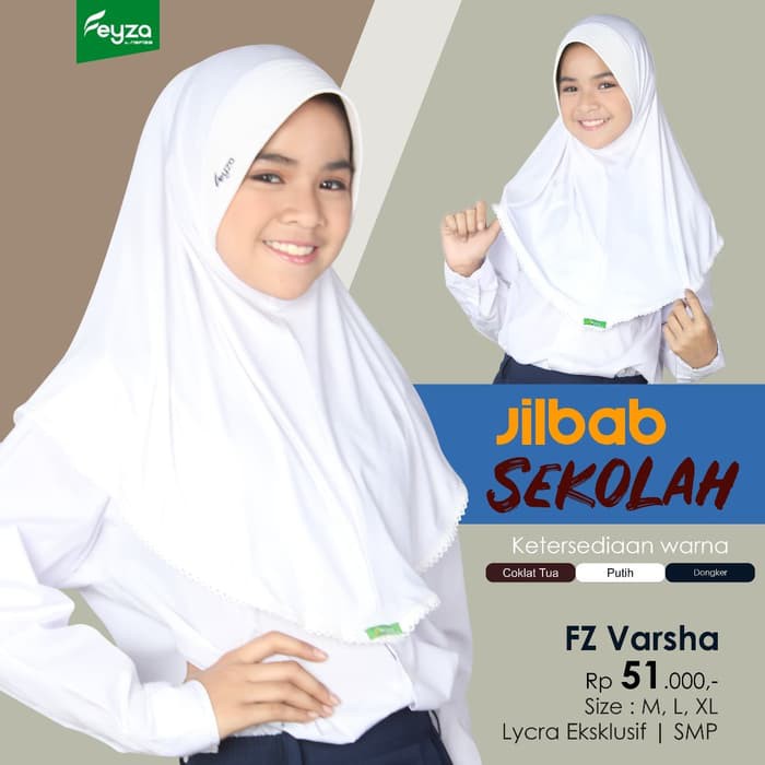 Jilbab Sekolah SMP Feyza VARSHA | Hijab Instan Sekolah Pet Kecil Kerudung Sekolah Anak