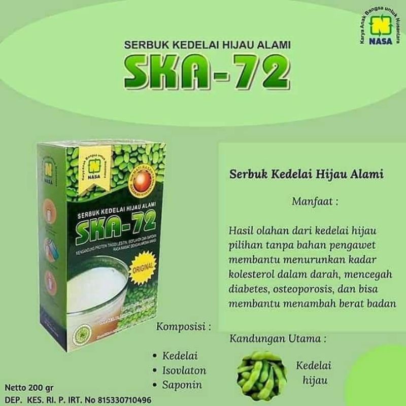 

susu kedelai nasa . susu penggemuk badan