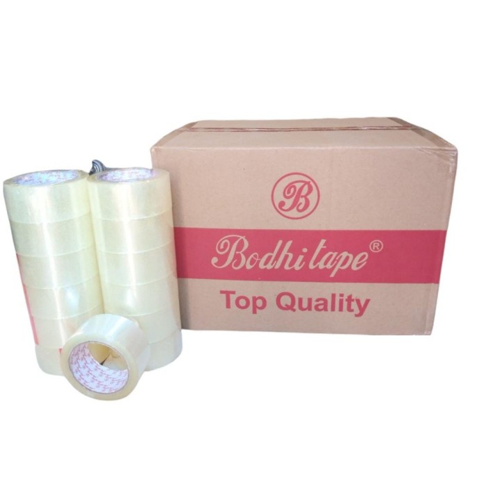 

(BISA COD) LAKBAN BENING COKLAT BODHI TAPE UK 48 MM X 90 YARD 1 DUS ISI 72 PCS - Cokelat