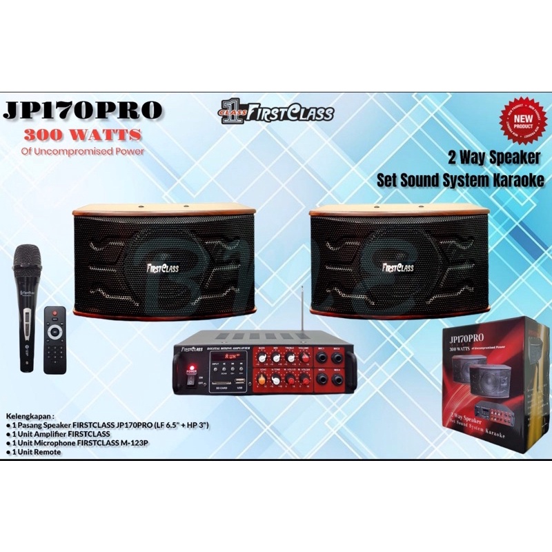Paket speaker Karaoke Murah 6,5" FIRSTCLASS JP170PRO ORIGINAL