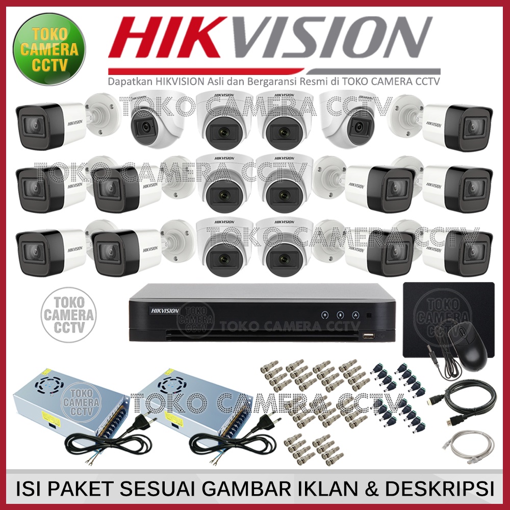 PAKET CCTV HIKVISION 2MP 32 CHANNEL 18 KAMERA