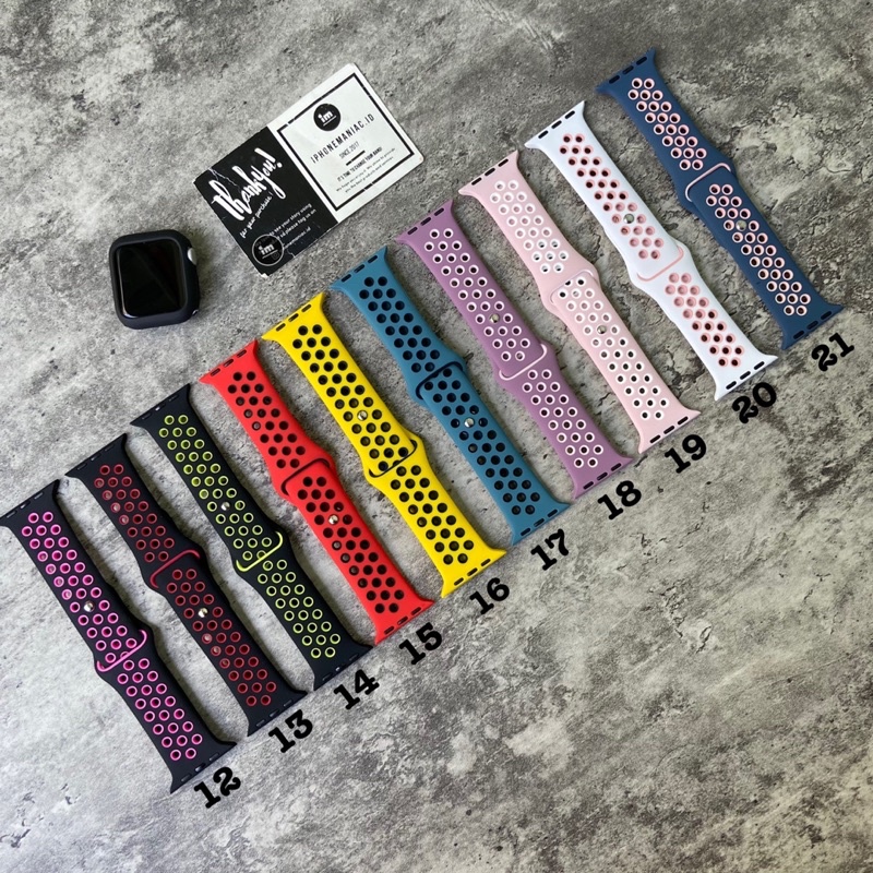 STRAP APPLE WATCH IWATCH N*IKE SPORT OLAHRAGA 38mm 42mm 40mm 44mm 41mm 45mm