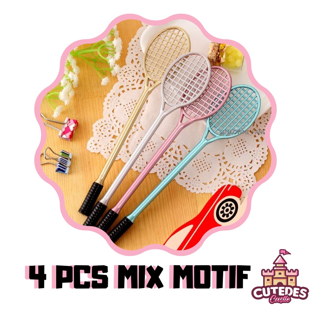 

Pulpen Motif Tennis Bundle 4 Pcs Mix Warna