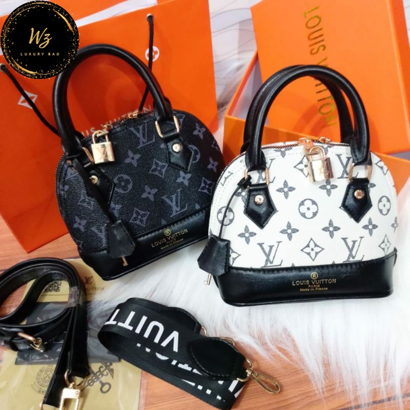 FREE BOX & PAPERBAG KOMPLIT/ SLEMPANG LV ALMA SUPER BRANDED MIRROR BATAM BAG | TAS IMPORT LV ALMA MI
