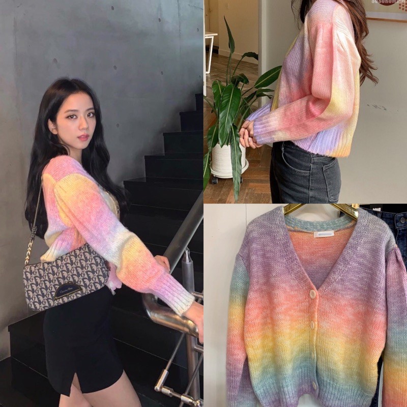 Jisoo Cardigan Rainbow