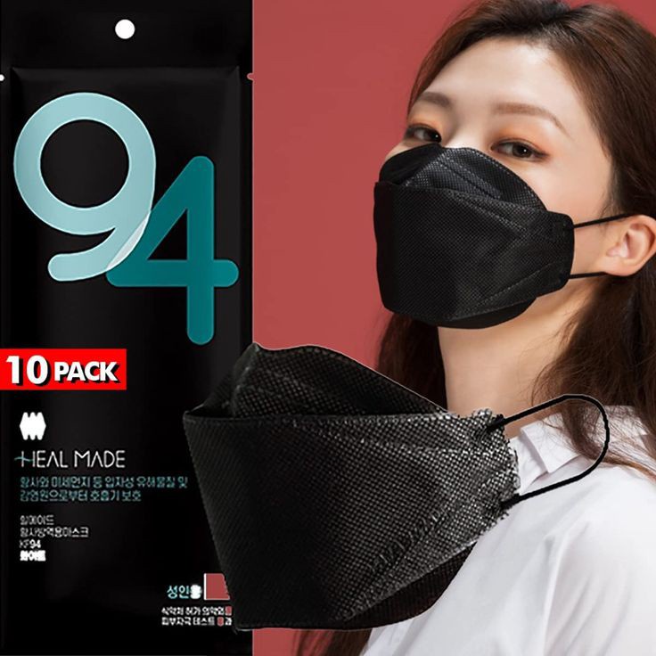 Masker Fashion Korea KF94 4ply model evo convex masker 4D impor KF 94 Warna Hitam
