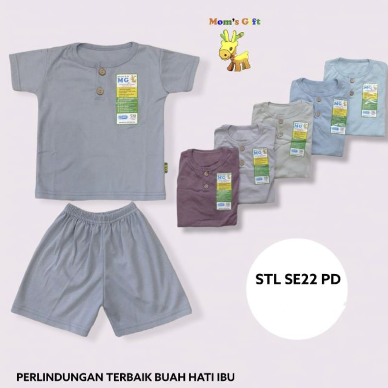 stelan anak mom's gift polos pendek