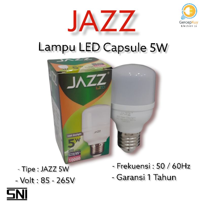 Lampu LED Capsule JAZZ 5 Watt PUTIH E27