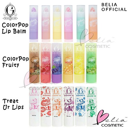 MADAME GIE Color Pop | Fruity Series | Treat Ur Lips Series Lip Balm 3.5gr BPOM lipbalm