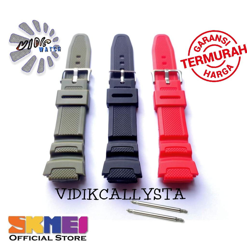 Strap tali jam tangan Skmei 1299 SKMEI 1299 Hitam skmei bagus